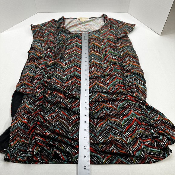 Michael Michael Kors Women's Small Petite Short Sleeve Top Multicolor Preowned - Picture 10 of 11